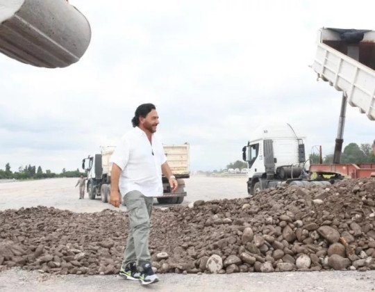 Sáenz supervisó las obras en la Autopista del Valle de Lerma